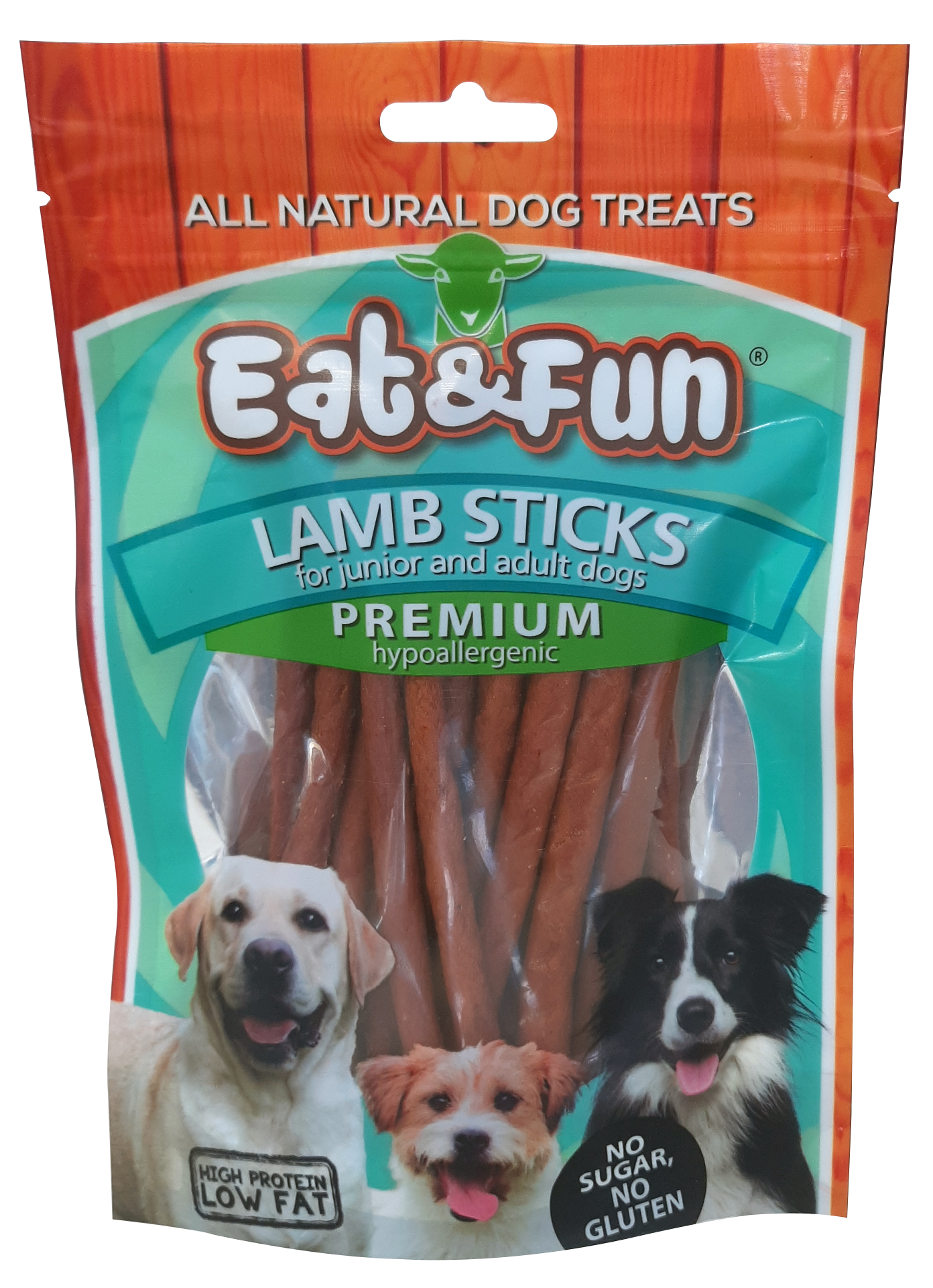 Recompense caini, Eat & Fun Lamb Sticks, 100 g