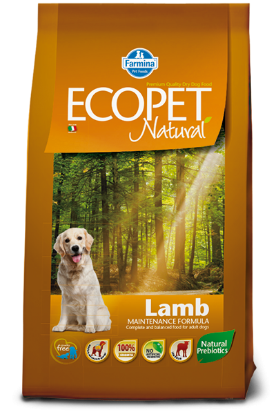 Ecopet Natural Dog Adult Miel Si Orez, 12 Kg