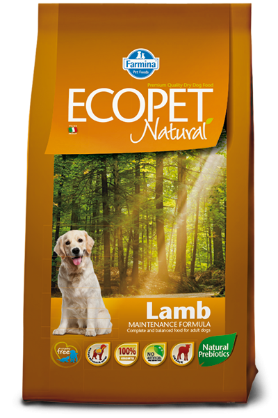 Ecopet Natural Dog Adult Miel Si Orez, 2.5 Kg