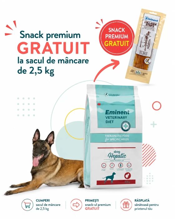 Dieta veterinara caini, Eminent Veterinary Diet Dog, Hepatic, 2.5 kg