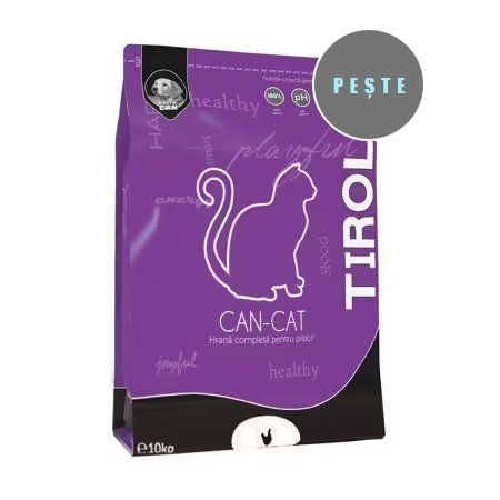 Extru Can Tirol Can-Cat, Ficat/ Peste, 10 Kg