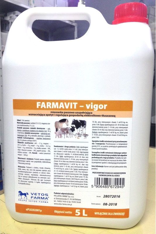 FARMAVIT VIGOR, 5 L Bovine