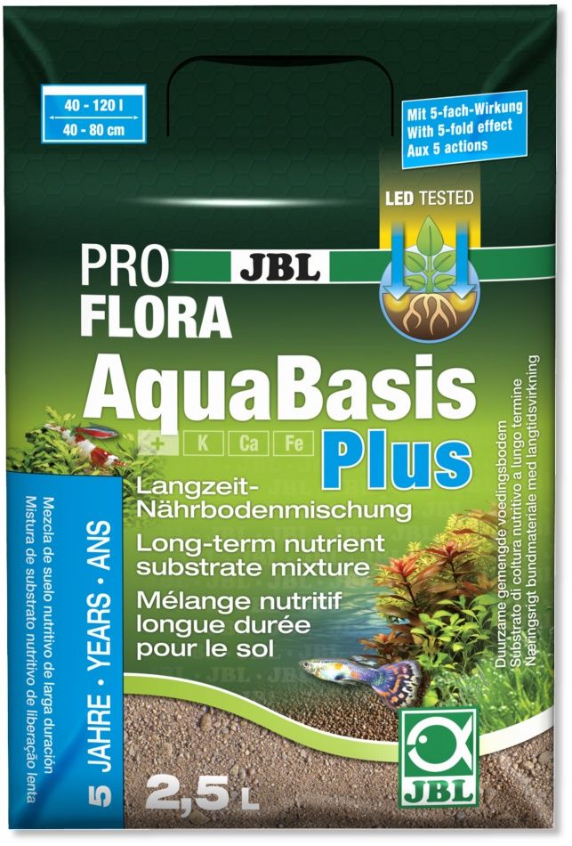 Fertilizant substrat JBL ProFlora AquaBasis Plus 2,5 l, 3 kg