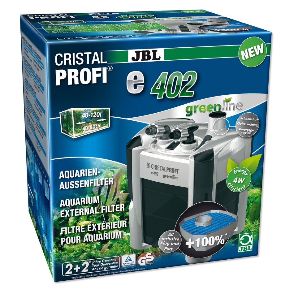Filtru extern acvariu JBL CRISTAL PROFI e402 greenline 40-120 l 40-120 imagine 2022