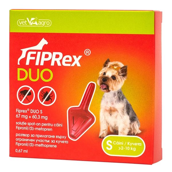 Fiprex Duo S Dog x 1 pipeta Antiparazitare imagine 2022