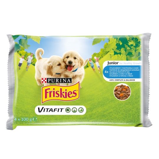 Friskies Junior Dog, Multipack, 4 x 100 g 100
