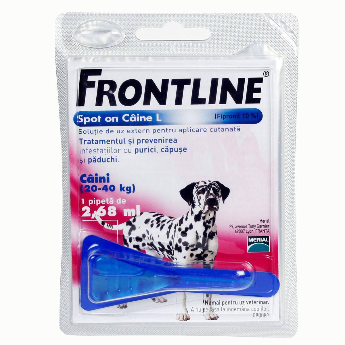 Frontline Spot On L (20-40 kg) – 1 Pipeta Antiparazitara (20-40