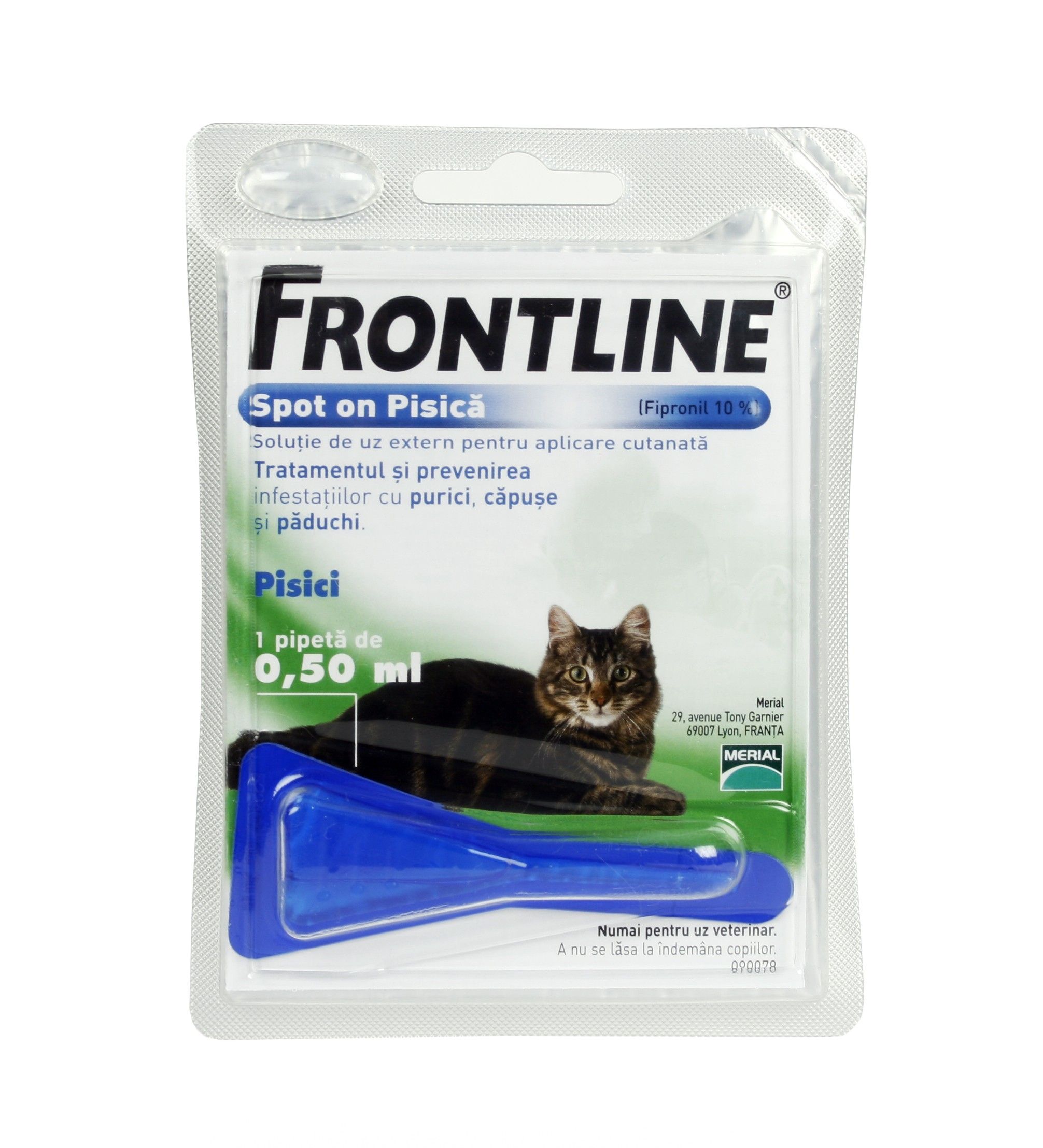 Frontline Spot On Pisica – 1 Pipeta Antiparazitara