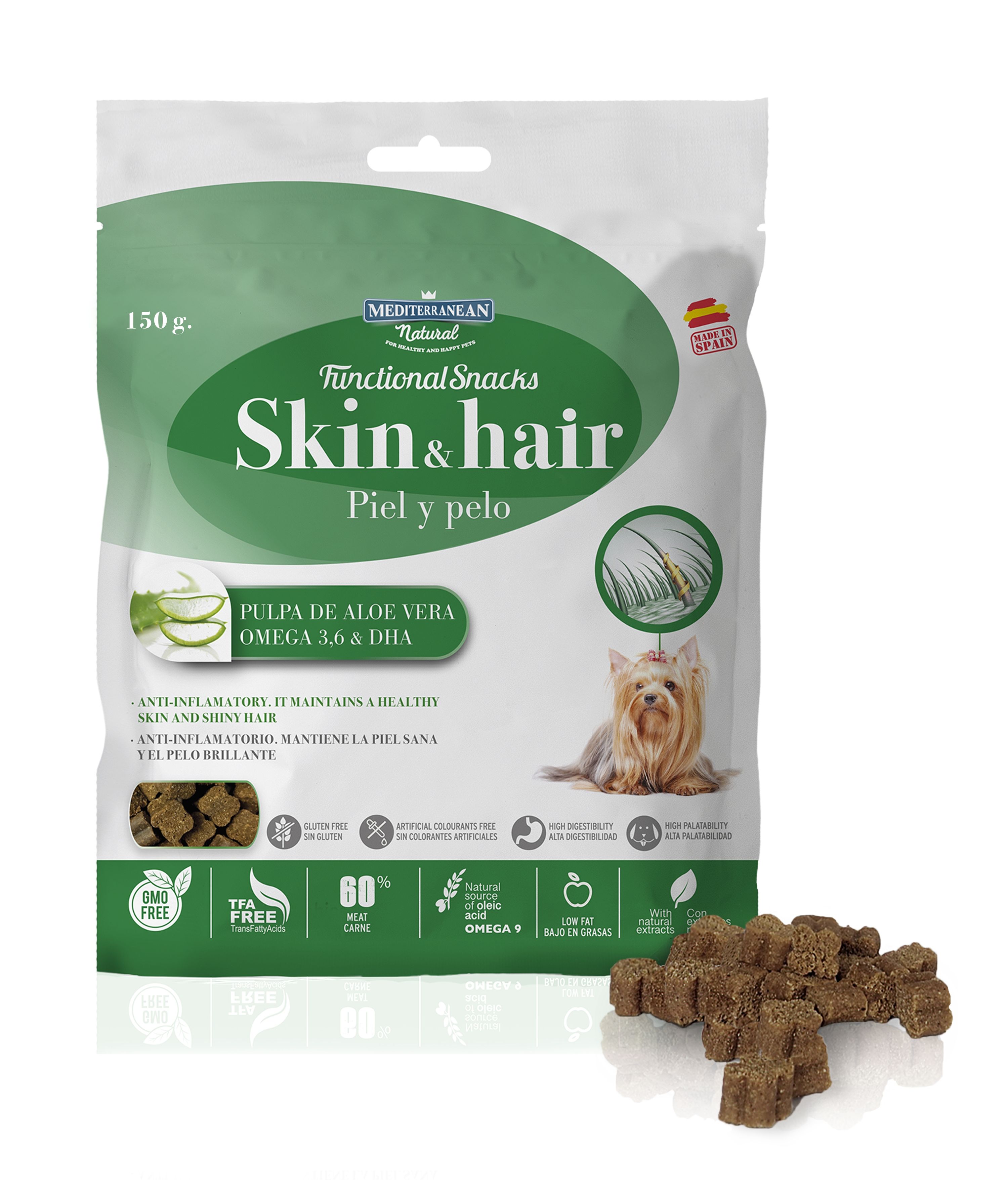 Recompense SKIN & HAIR Mediterranean Natural, Caini, 150 g
