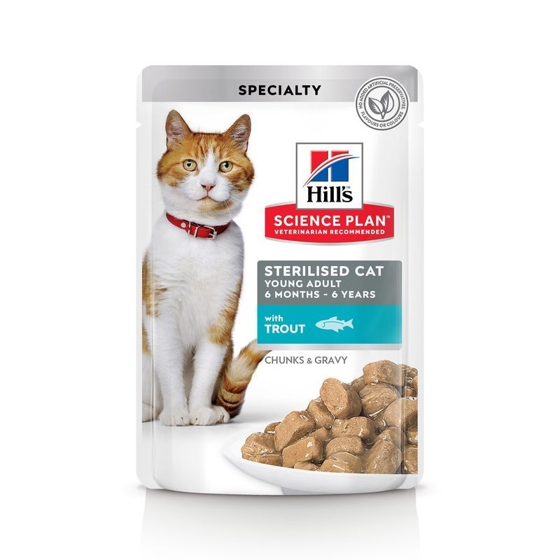Hill’s SP Feline Young Adult Sterilised Pastrav, 85 g Adult