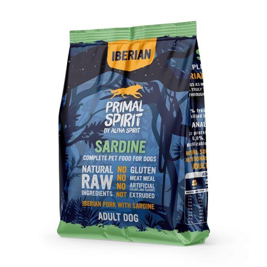 Hrană uscată Premium pentru câine Primal Spirit, cu sardine si porc Iberic, 1 kg