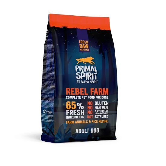 Hrană uscată Premium pentru câine Primal Spirit, Rebel Farm,cu pui, 1 kg