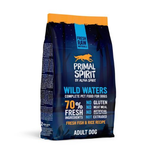 Hrană uscată Premium pentru câine Primal Spirit, Wild Waters, cu pește și pui, 1 kg