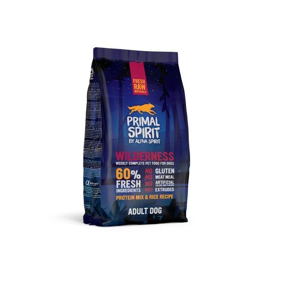 Hrană uscată Premium pentru câine Primal Spirit, Wilderness, cu porc, pui și pește, 1 kg