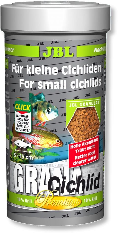 Hrana granule premium pentru ciclide JBL Grana-Cichlid 250 ml Refill 250