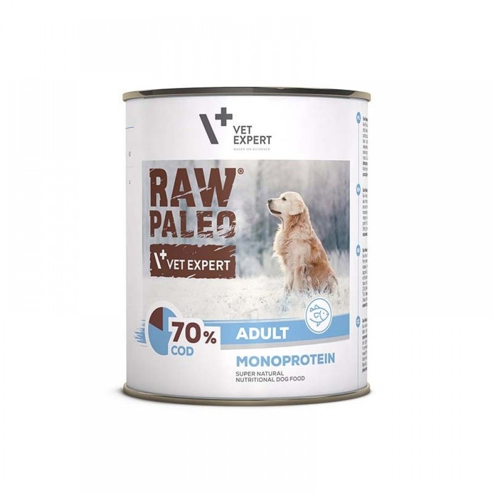 Raw Paleo Adult, Carne Cod, 800 g