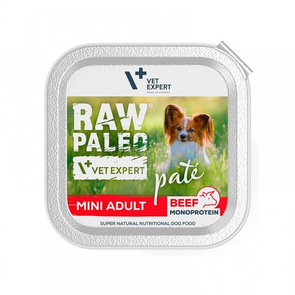 Raw Paleo, Pate, Beef, Mini Adult, 150 g