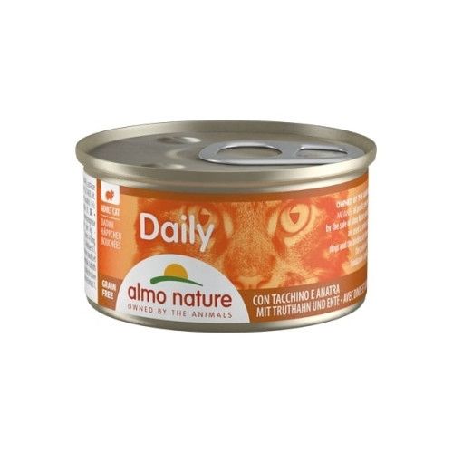 Hrana umeda pisici Almo Nature Daily Conserva Bucati Curcan si Rata, 85 g