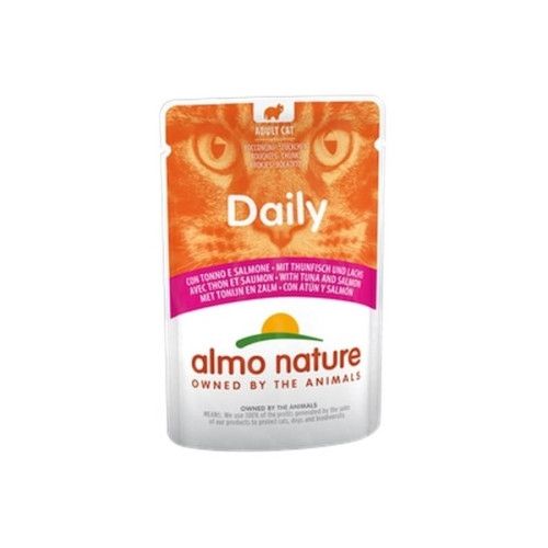 Hrana umeda pisici Almo Nature Daily Plic Ton si Somon, 70 g