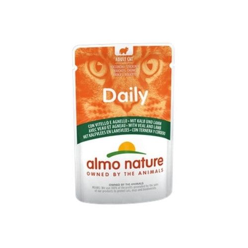 Hrana umeda pisici Almo Nature Daily Plic Vitel si Miel, 70 g