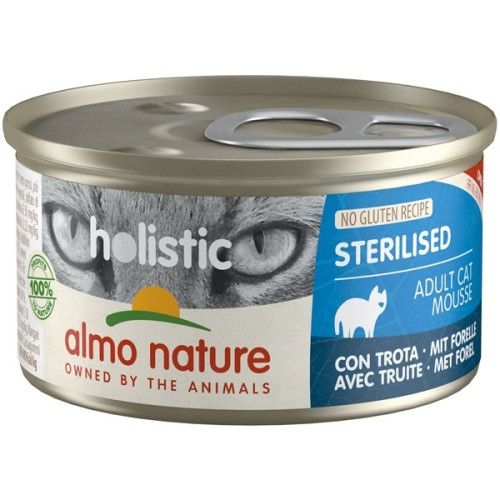 Hrana umeda pisici Almo Nature Holistic Conserva Sterilized Pastrav, 85 g