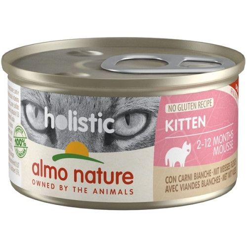 Hrana umeda pisici Almo Nature Holistic Kitten Carne Alba, 85 g