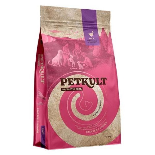 Petkult Dog Probiotics Starter and Junior Formula Duck & Rice, 8 kg