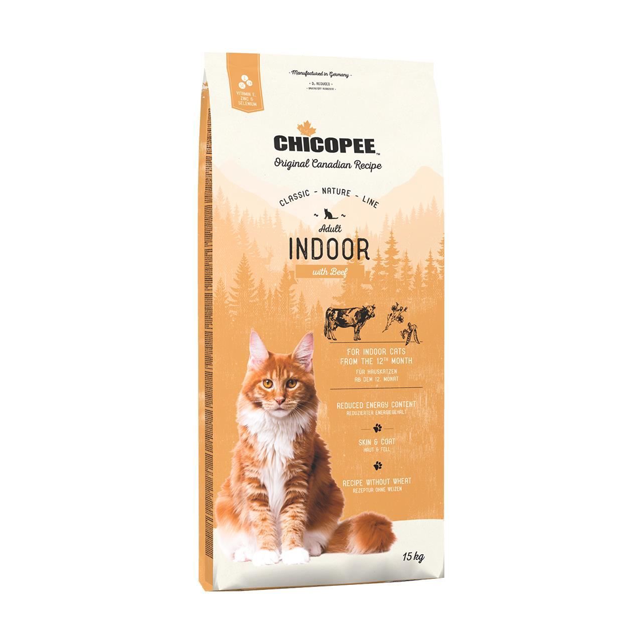 Hrana Uscata Pisici Super-premium Chicopee Cat Adult Indoor Beef, 15 kg Adult imagine 2022