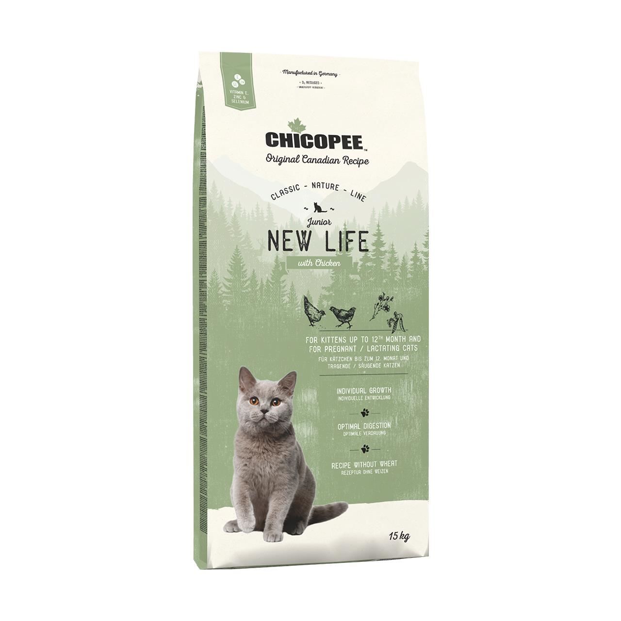 Hrana Uscata Pisici Super-premium Chicopee Cat Junior New Life Chicken, 15 kg Cat imagine 2022