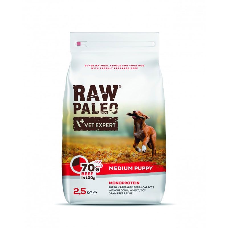 Raw Paleo, Puppy, Rase Medii, Vita, 2.5 Kg 2.5 imagine 2022