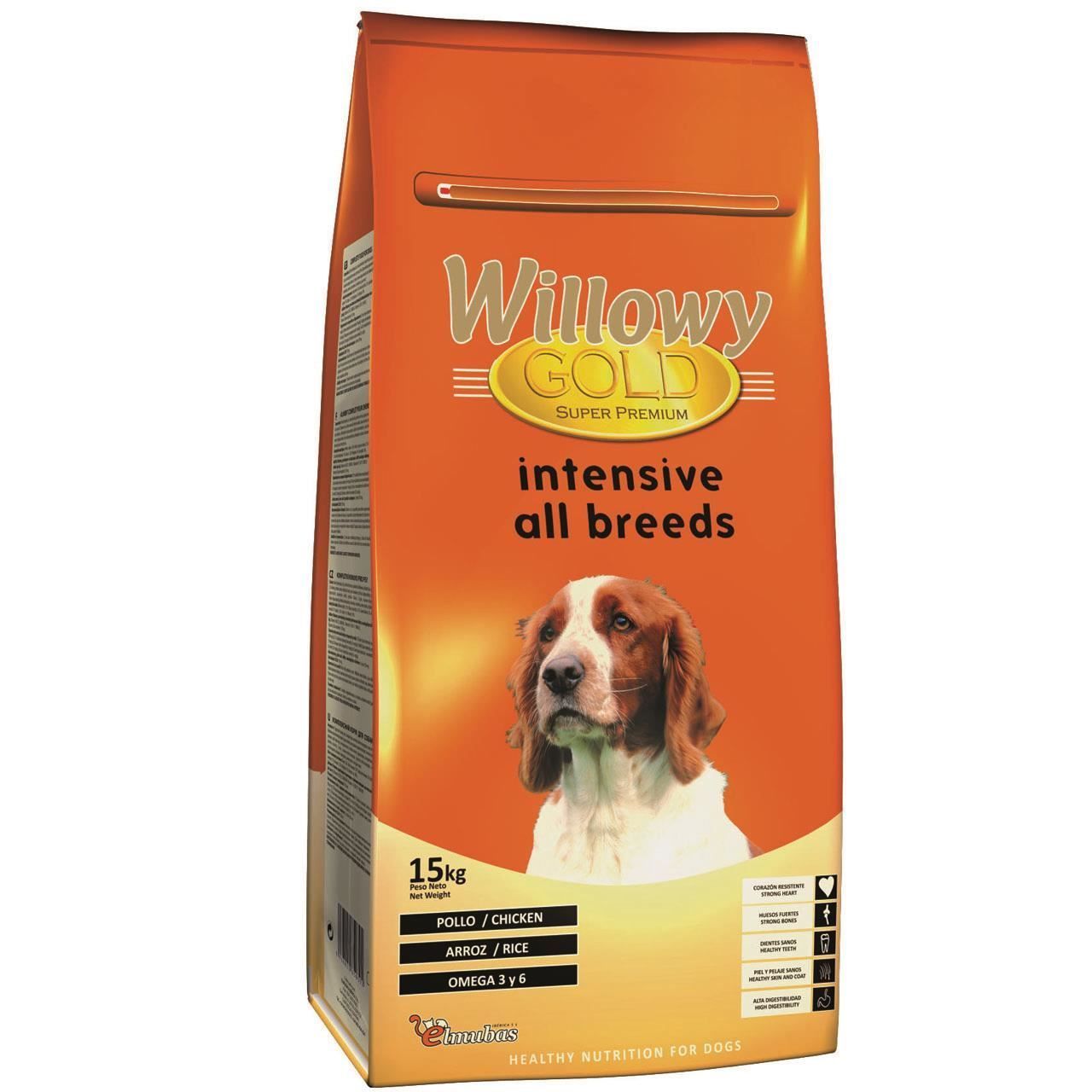Hrana Uscata Super Premium Caini Willowy Gold Dog Intensive All Breeds, 15 Kg