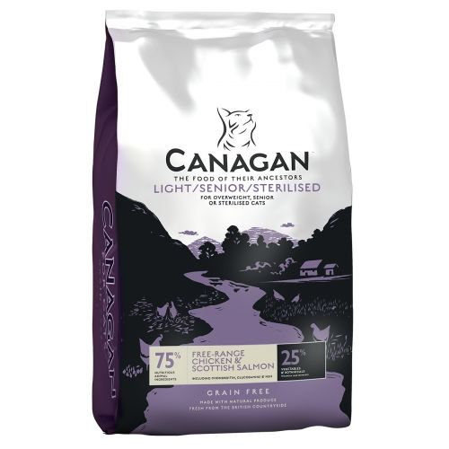 Canagan Cat Grain Free, Light Senior Sterilised, Pui, 375 g