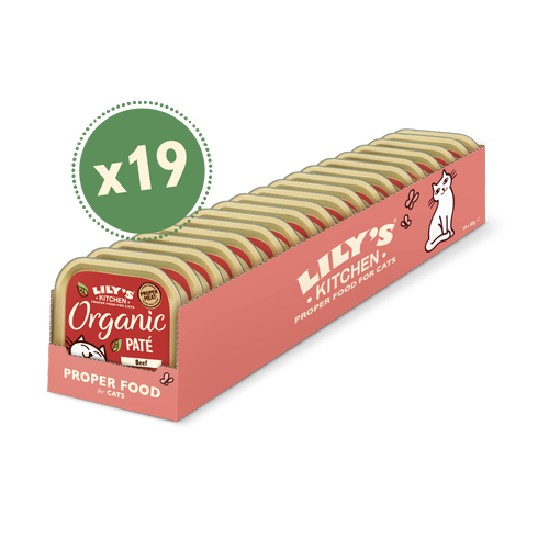 Lily's kitchen adult organic beef wet complete cat food 19x85 g