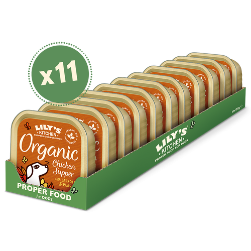 Lily’s Kitchen For Dogs Organic Chicken Supper With Carrots & Peas 11×150 g 11x150 imagine 2022
