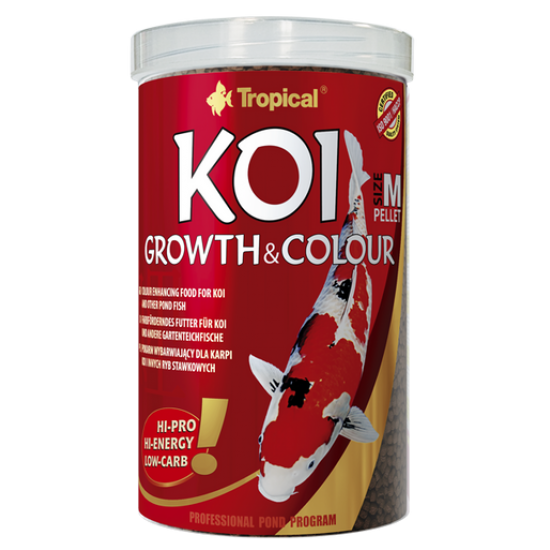 KOI Growth & Colour Pellet M Tropical Fish, 1000 ml/ 320 g 1000 imagine 2022