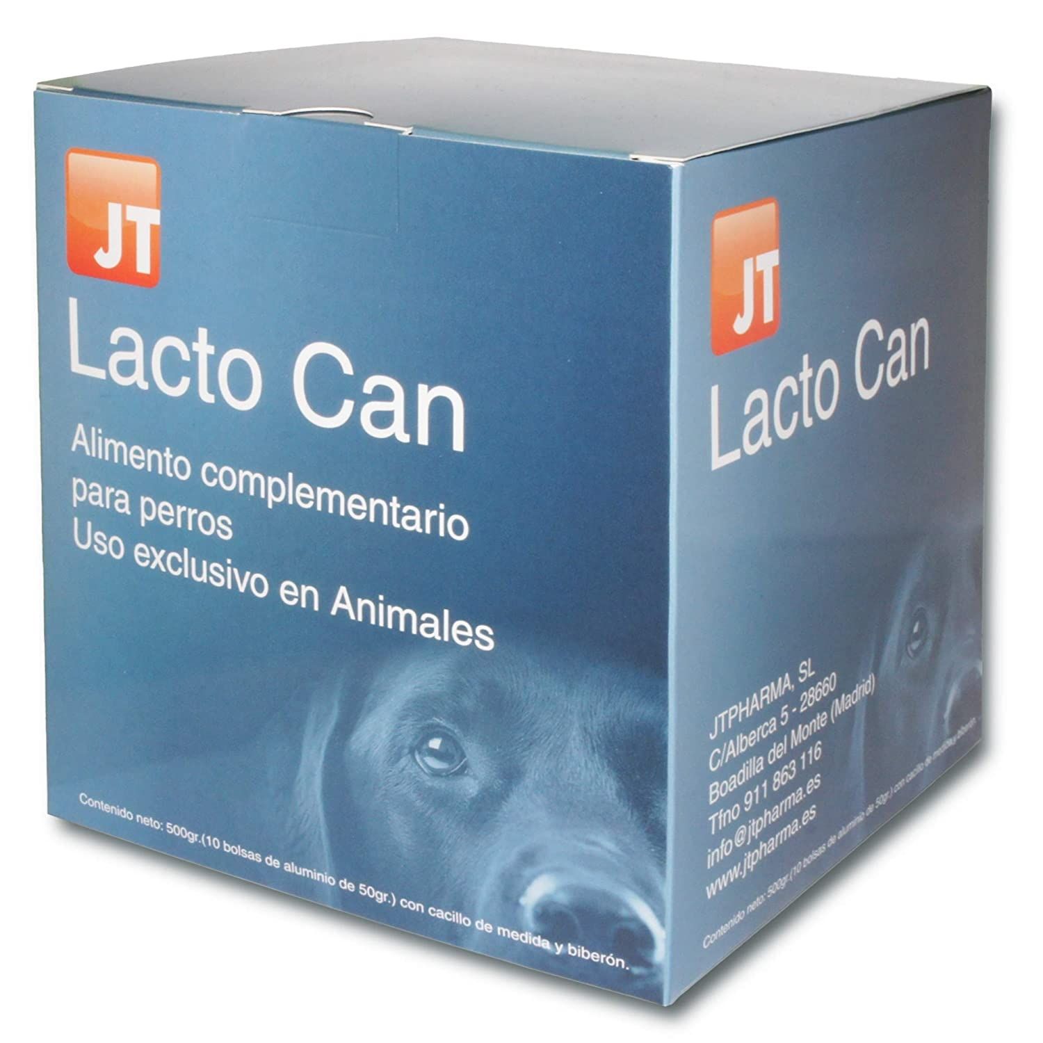 JT-Lacto Can Caini Lapte Praf 10 x 50 g + Biberon 2 Tetine Cadou