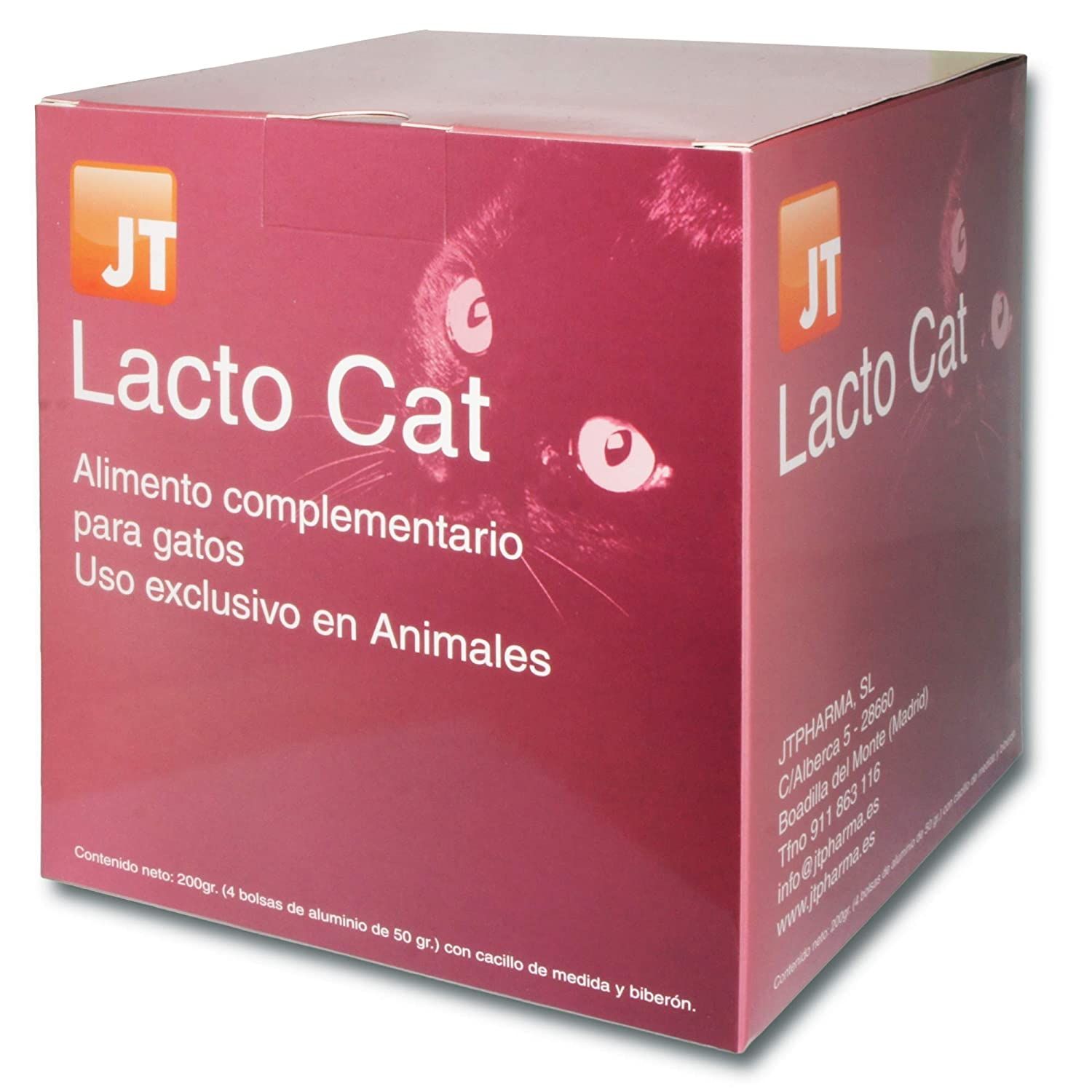 JT-Lacto Cat Pisici Lapte Praf 4 x 50 g + Biberon 2 Tetine Cadou