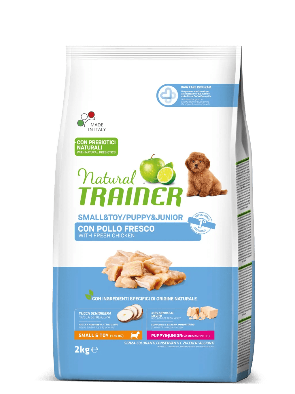 Natural Trainer, Puppy & Junior Mini & Toy cu Pui, 2 kg