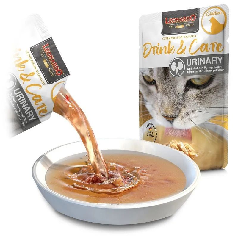 Hrana complementara lichida pisici, Leonardo Drink & Care Urinary Pui, 40 g