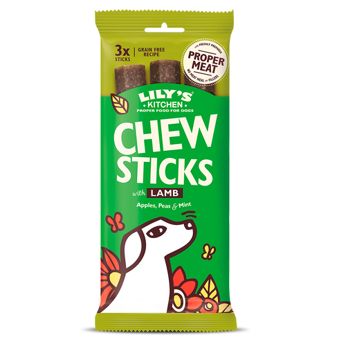 Lily’s Kitchen Chew Sticks With Lamb For Dogs, 3×120 g