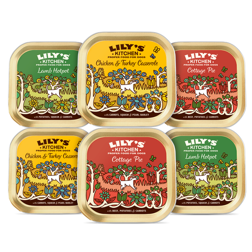 Lily\'s Kitchen Dog Classic Dinners Trays Multipack, 6x150 g