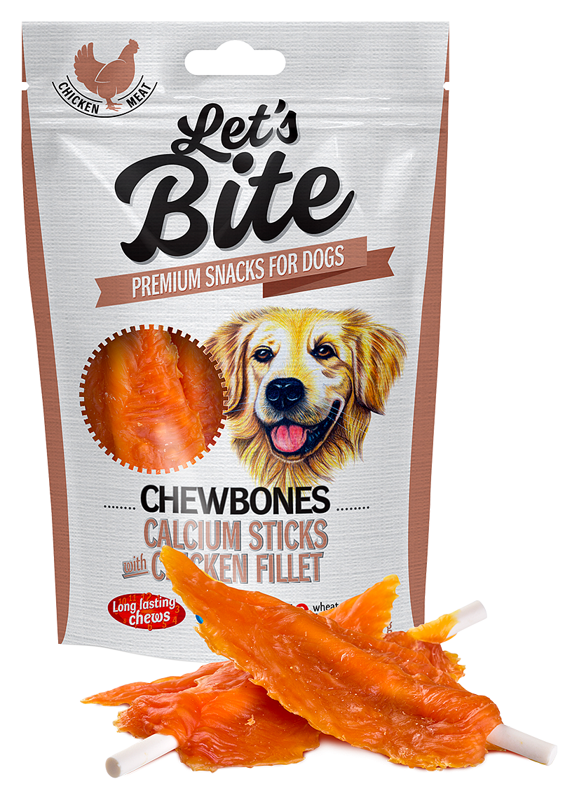 Brit Let’s Bite Chewbones Calcium Sticks With Chicken Fillet, 300 g