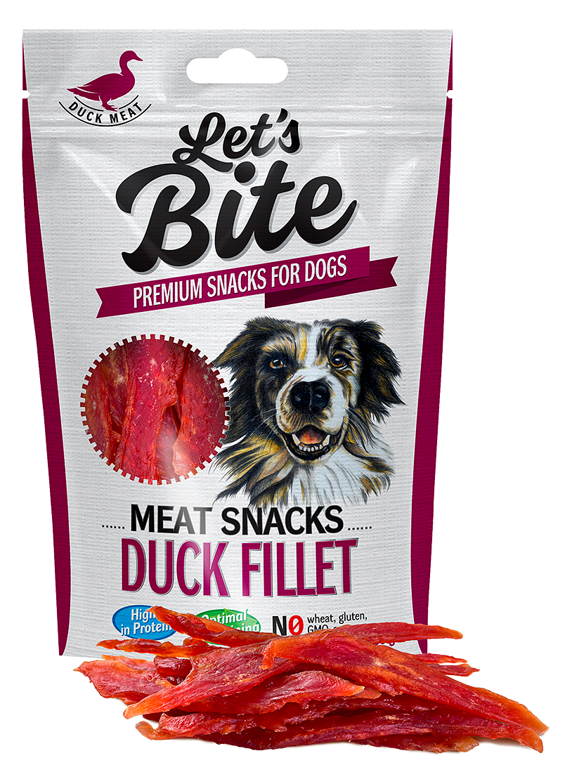 Brit Let’s Bite Meat Snacks Duck Fillet, 80 g