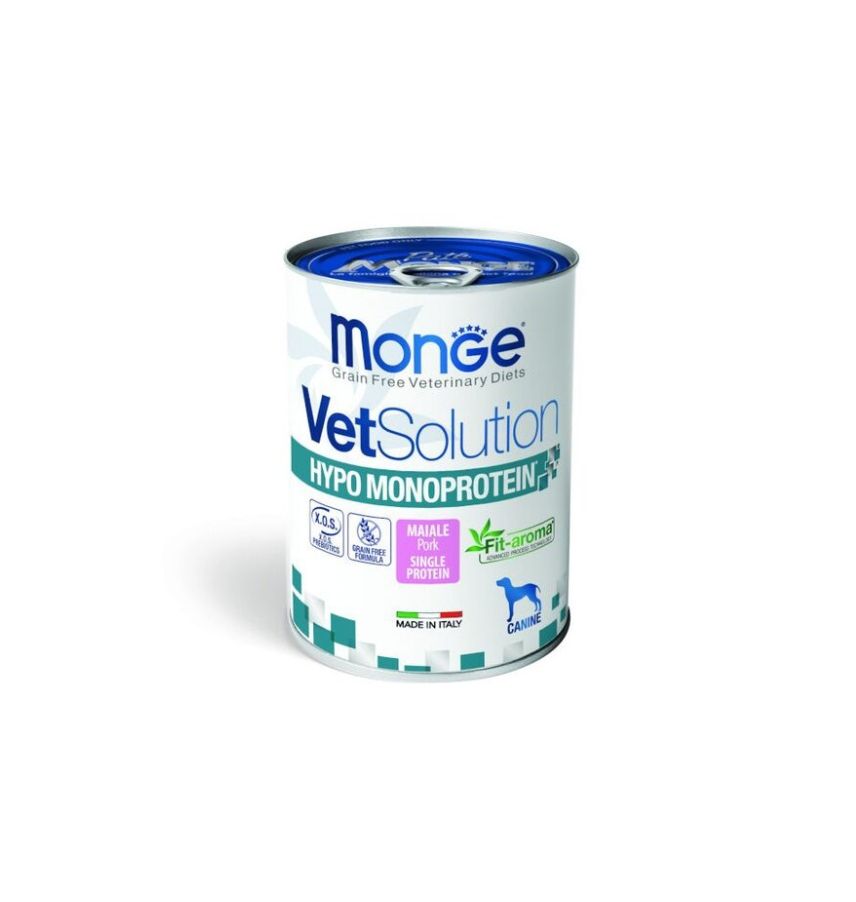 Monge VetSolution Hypo-Monoprotein Canine, Porc, 400 g