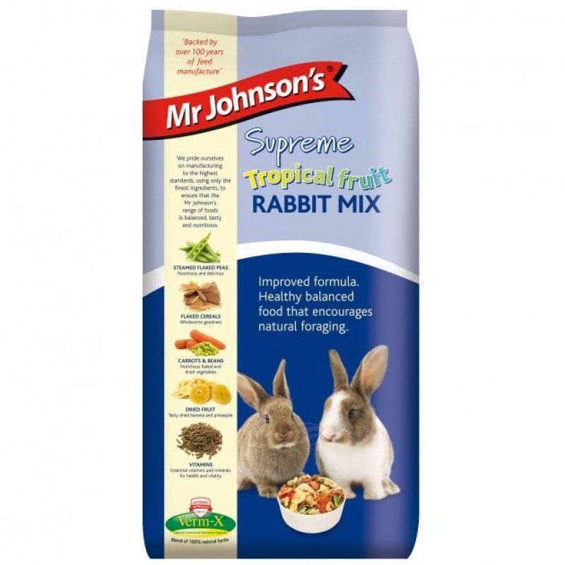 Mix special tropical pentru iepuri, Mr. Johnson`s Supreme Tropical Fruit Rabbit, 900 g 900 imagine 2022