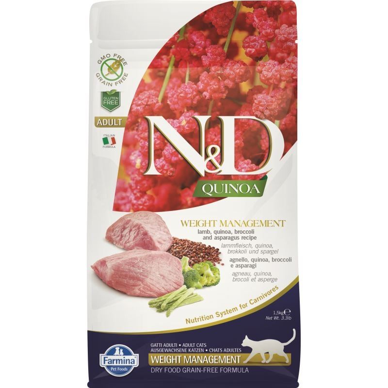 N&D Cat Quinoa Weight Management Lamb, 1.5 Kg