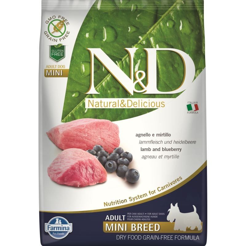 N&D Prime Dog Lamb And Blueberry Adult Mini, 7 Kg