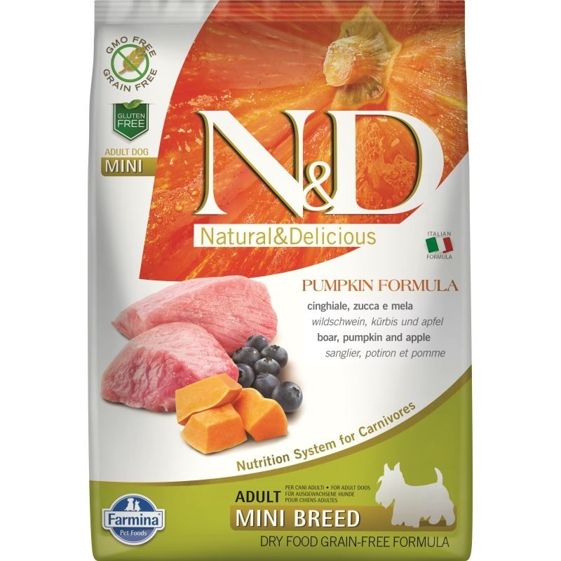 N&D Dog GF Pumpkin Boar & Apple Adult Mini, 7 Kg