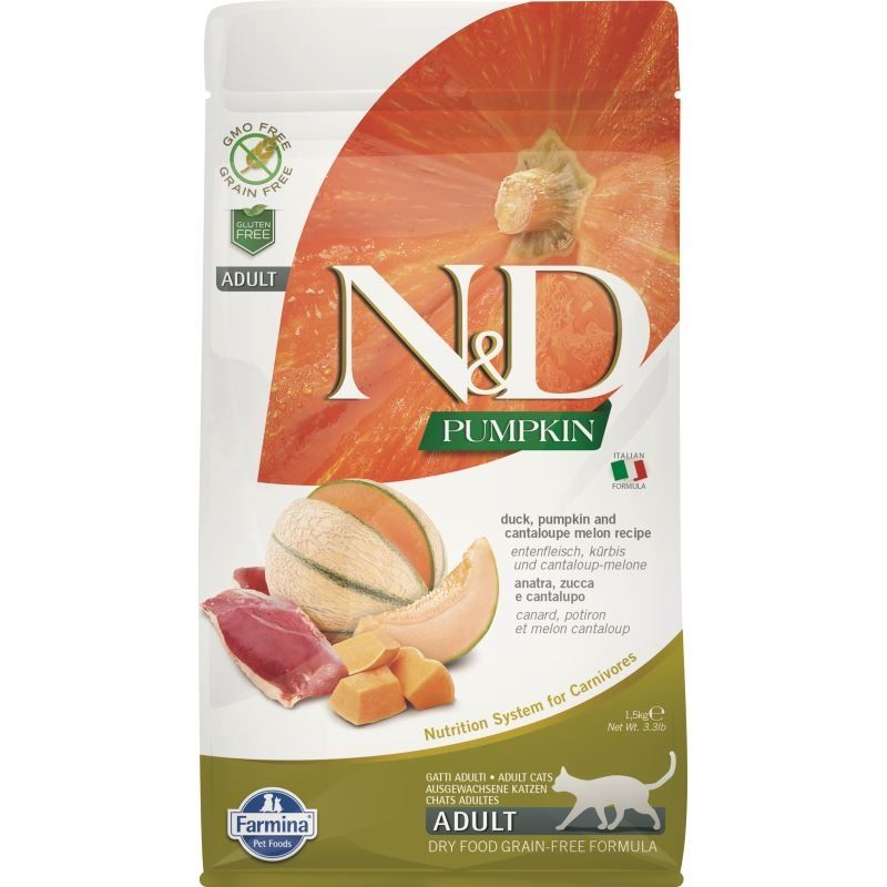 N&D Cat Grain Free, Pumpkin And Duck, 1.5 Kg