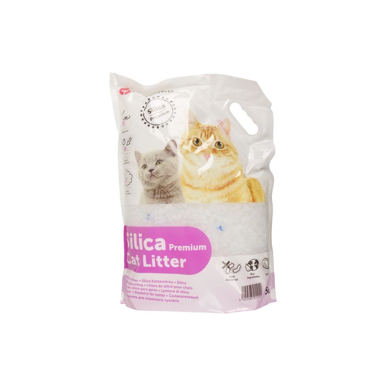 Nisip Silica-gel Pentru Pisici, Large Flamingo 5l